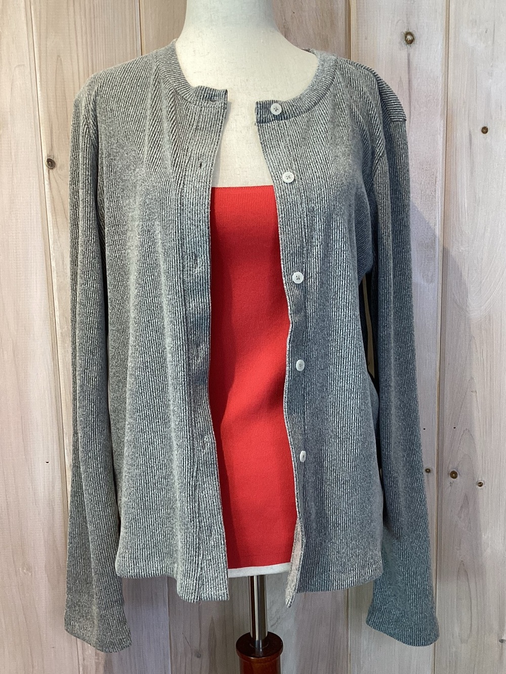 Dylan Rowan Rib Cardigan Size Large
